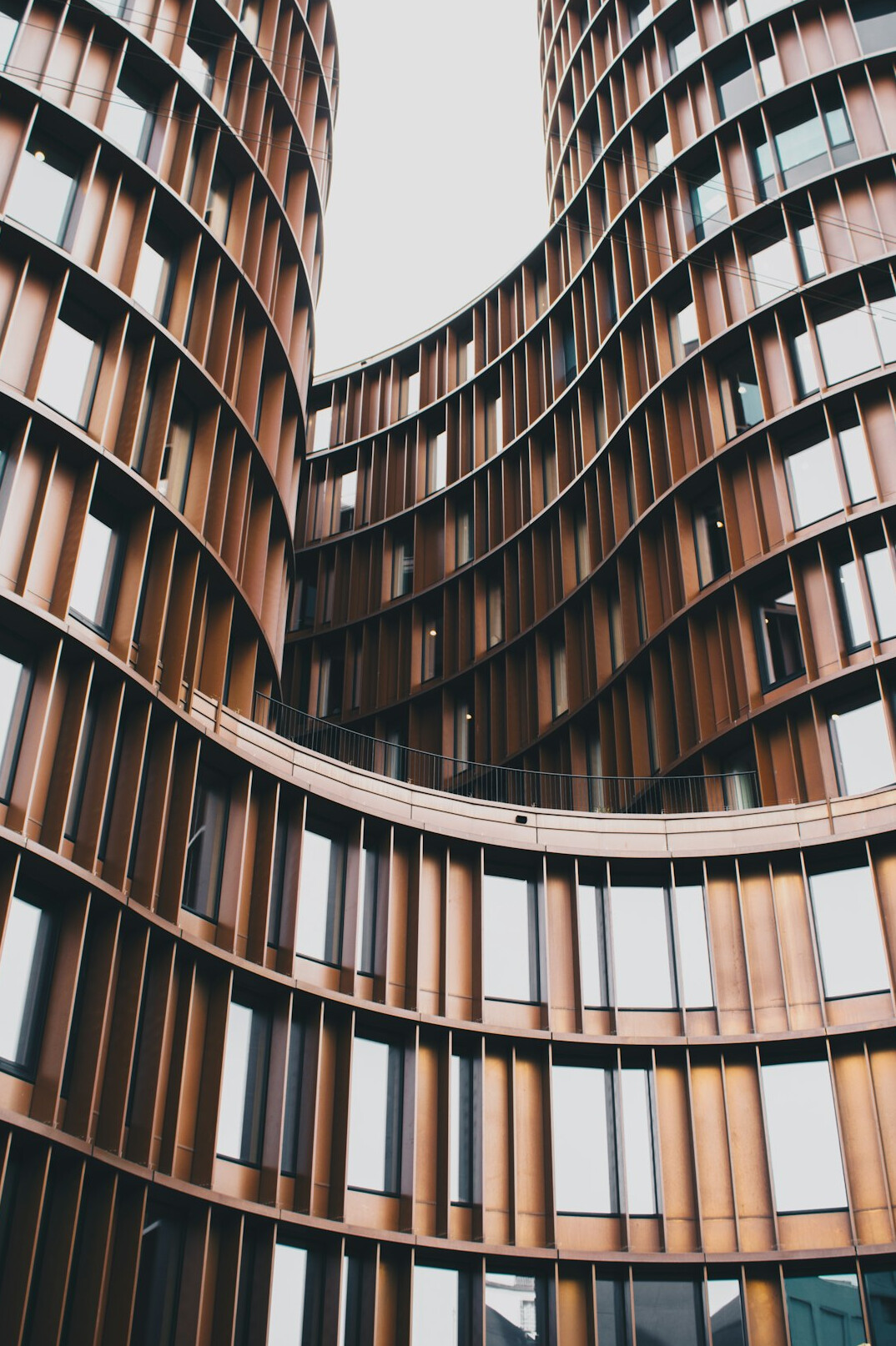 Modern geometric building facade in Copenhagen