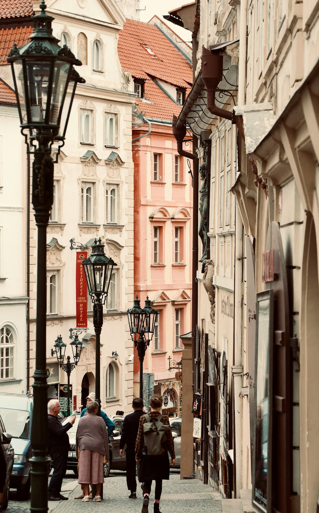 modern street with historical feel