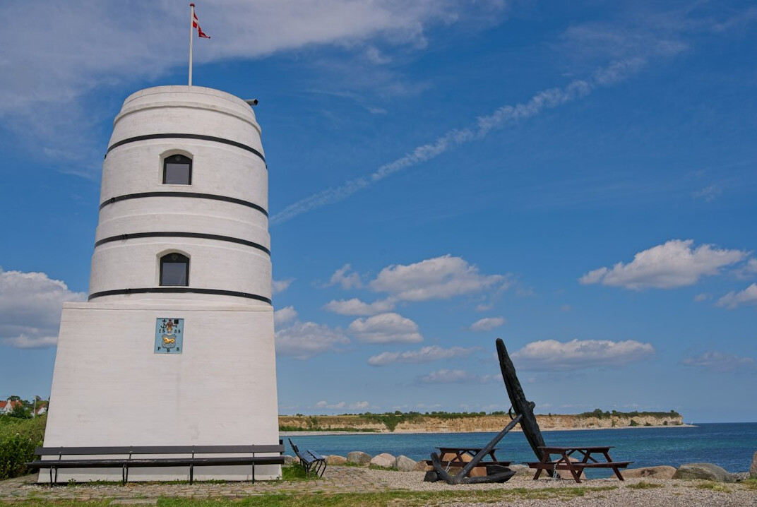 Coastal cliffs and sea along the northern Danish coastline